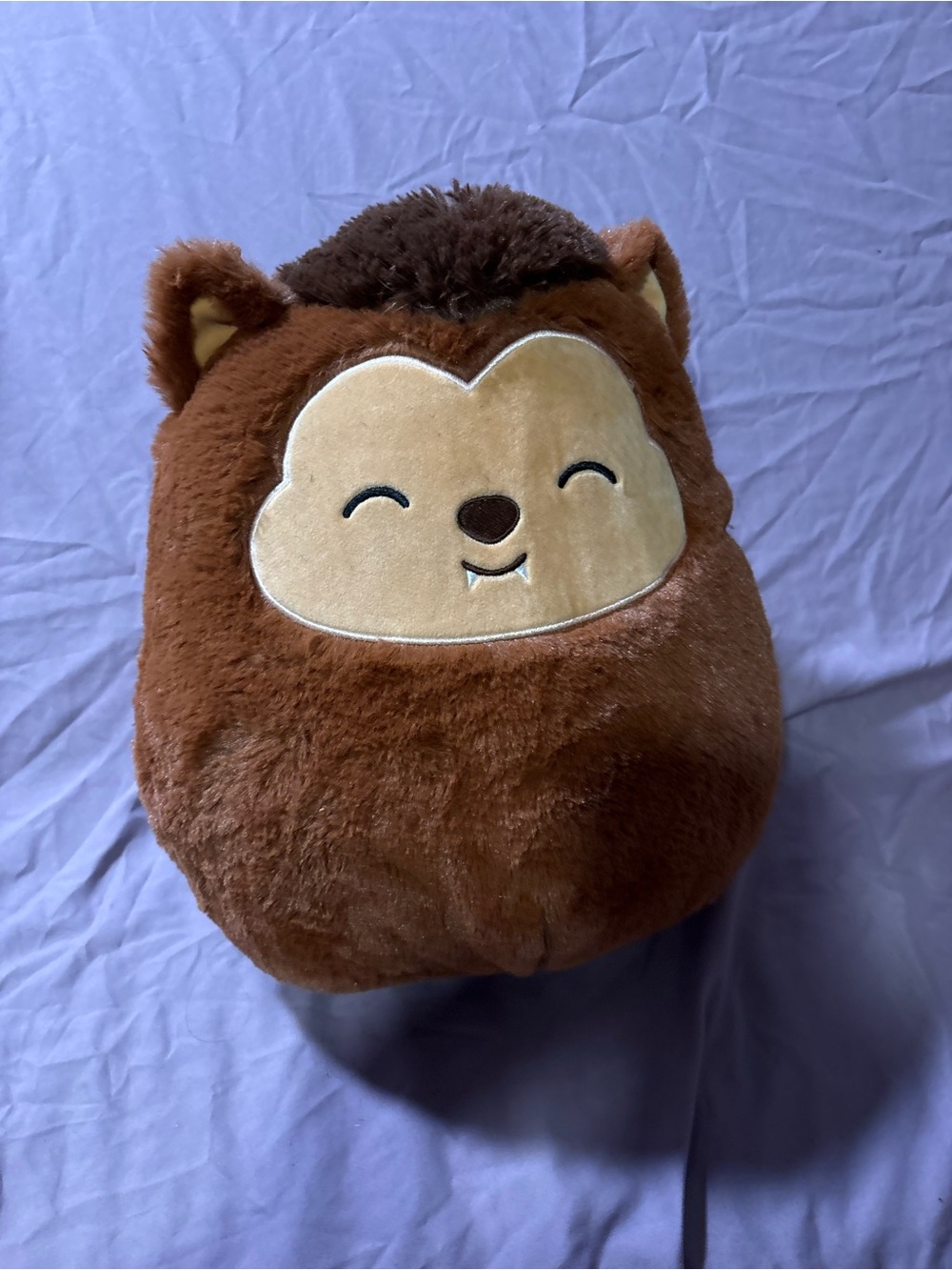 Squishmallows Brown and Cream Woodland Plush Pillow